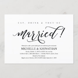 エレガントで素朴なポストの結婚式のブランチの招待状カード 招待状