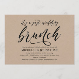 エレガントで素朴なポストの結婚式のブランチの招待状カード 招待状