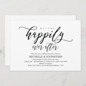 エレガントで素朴な結婚式のリハーサルの夕食の招待 招待状 (正面/裏面)