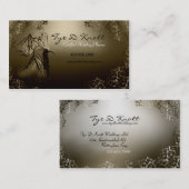 エレガントで結婚したなカップルのウェディングプランナー 名刺 (正面/裏面)