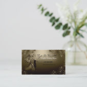 エレガントで結婚したなカップルのウェディングプランナー 名刺 (スタンド正面)