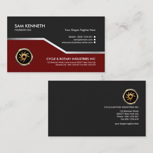 エレガントで絶妙で素晴らしい銀製ライン創設者CEO 名刺 (正面/裏面)