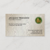 エレガントで絶妙な木の木製の穀物の自然保護運動家 名刺 (正面)