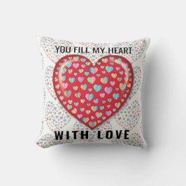 エレガントで編集可能なシンプルなハートデザイン クッション