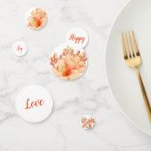 エレガントで繊細なオレンジがかったピンクの花 コンフェッティ (グループ)