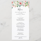 エレガントで繊細な秋の花のディナーメニュー メニュー (正面)