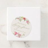 エレガントで繊細な花のスプリングウェディングベイビーシャワー フェイバータグ (インサイチュ)