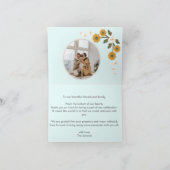 エレガントで繊細な韓国産の野生のバラの花のデザインの感謝カード サンキューカード (内部)