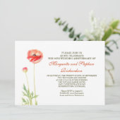 エレガントで美しいアニバーサリーの招待状 招待状 (スタンド正面)