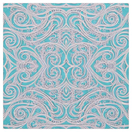 エレガントで美しい対称の渦巻き布 ファブリック (見本)