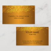 エレガントで美しい金ゴールドの光っている名刺 名刺 (正面/裏面)