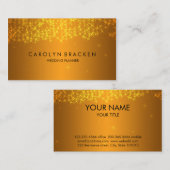 エレガントで美しい金ゴールドの光っている名刺 名刺 (正面/裏面)