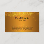 エレガントで美しい金ゴールドの光っている名刺 名刺 (裏面)