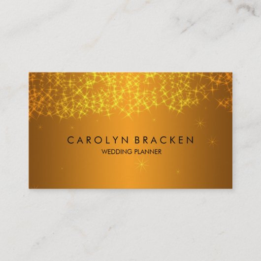 エレガントで美しい金ゴールドの光っている名刺 名刺 (正面)