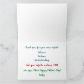 エレガントで美しい マザー ラブ モダン ウォーターカラー アート カード (内部)