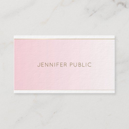 エレガントで芸術的なデザインの粋でモダンで明白な贅沢 名刺 (正面)