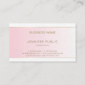 エレガントで芸術的なデザインの粋でモダンで明白な贅沢 名刺 (裏面)