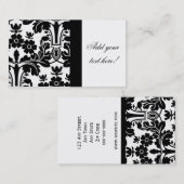 エレガントで華美なダマスク織パターン名刺 名刺 (正面/裏面)