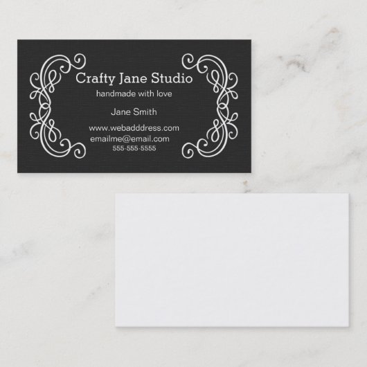 エレガントで華美な名刺のデザインのテンプレート 名刺 (正面/裏面)