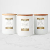 エレガントで華麗なゴールドグリッター白ラベル フードラベル (ボトル)