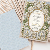 エレガントで華麗なロココ バロックスタイルのウェディング 招待状