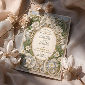 エレガントで華麗なロココ バロックスタイルのウェディング 招待状