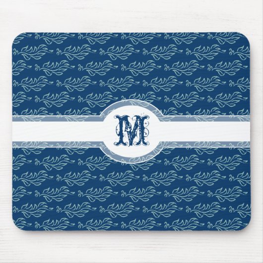 エレガントで葉が多いアールヌーボーの芸術および技術パターン マウスパッド (正面)