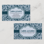 エレガントで葉が多いアールヌーボーの芸術および技術パターン 名刺 (正面/裏面)