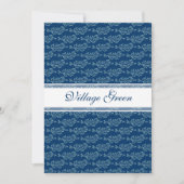 エレガントで葉が多いアールヌーボーの芸術および技術パターン 招待状 (正面)