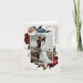 エレガントで豪華な花の結婚式の写真は感謝していしています カード (正面)