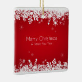 エレガントで赤いクリスマスの休日|のオーナメント セラミックオーナメント (右)