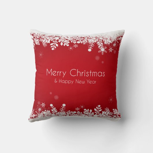 エレガントで赤いクリスマスの休日|の装飾用クッション クッション (裏面)