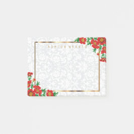 エレガントで赤いケシの花 ポストイット