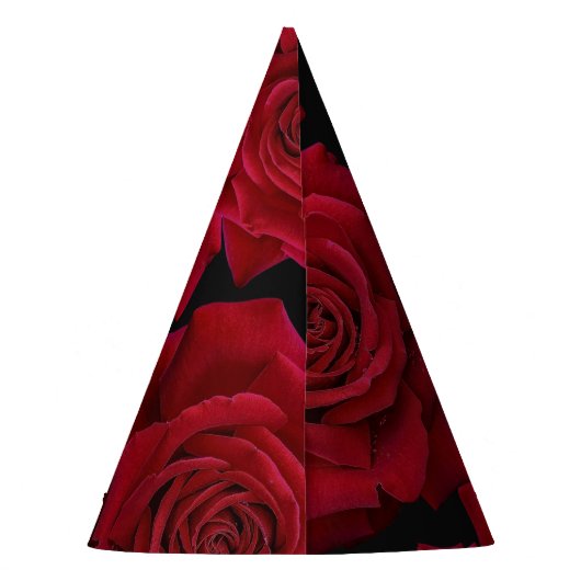 エレガントで赤いバラ年齢の誕生日 パーティーハット (裏面)