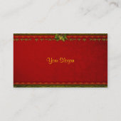 エレガントで赤いプロフィールカード 名刺 (裏面)