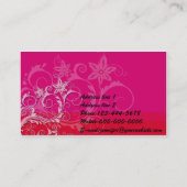 エレガントで赤い名刺 名刺 (裏面)