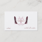 エレガントで赤い小剣は芸術の名刺に蹄鉄を打ちます 名刺 (裏面)