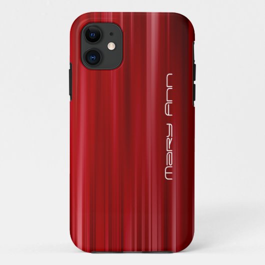 エレガントで赤い質の名前をカスタムする Case-Mate iPhoneケース (裏面)