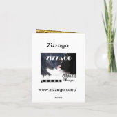 エレガントで赤い金ゴールドの黒ありがとう サンキューカード (裏面)