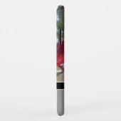 エレガントで赤い（鳥）ショウジョウコウカンチョウwの黒いモノグラムの名前 Case-Mate iPhoneケース (裏面/右)