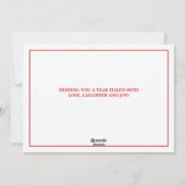 エレガントで赤く及び白い雪4の写真の挨拶状 シーズンカード (裏面)