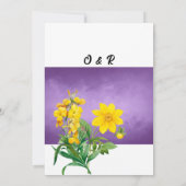 エレガントで陽気な紫の花 招待状 (裏面)