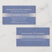 エレガントで青いきらめくの織り目加工のイタリアンな企業の 名刺 (正面/裏面)