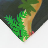 エレガントで青いインドの孔雀のフリースブランケット フリースブランケット (角)