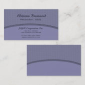 エレガントで青いカーブ 名刺 (正面/裏面)