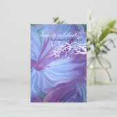 エレガントで青いライラックの花のバチェロレッテの招待 招待状 (スタンド正面)