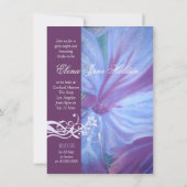 エレガントで青いライラックの花のバチェロレッテの招待 招待状 (裏面)