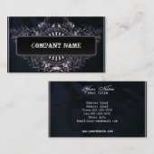 エレガントで青い名刺 名刺 (正面/裏面)