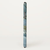 エレガントで青い大理石の自然な石造りパターンモノグラム Case-Mate iPhoneケース (裏面/右)