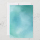 エレガントで青い手の教養がある原稿のベビーシャワー サンキューカード (裏面)